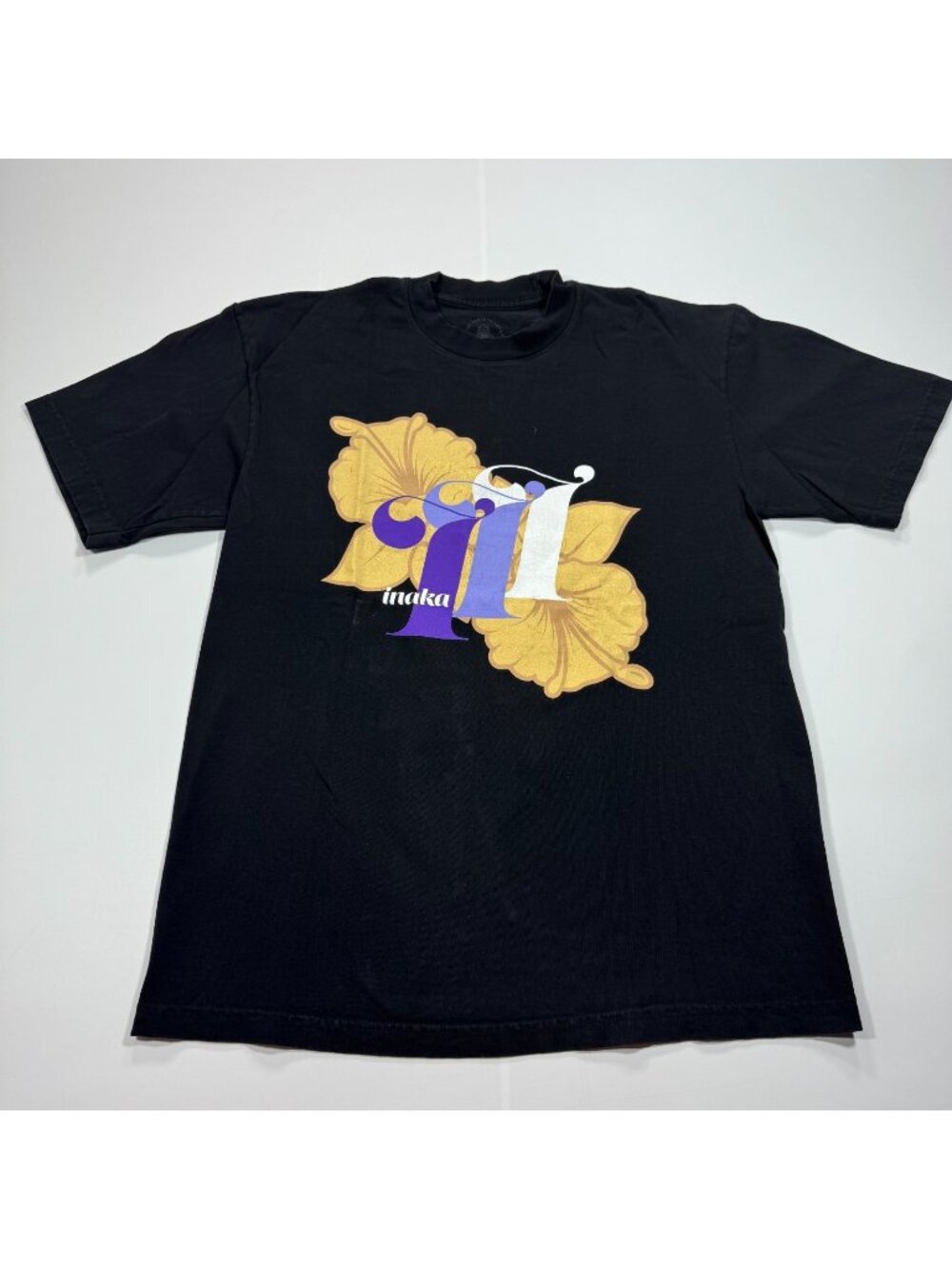 Inaka Power T-Shirt Men's M Black Graphic Print Cotton Workwear Travel Summer